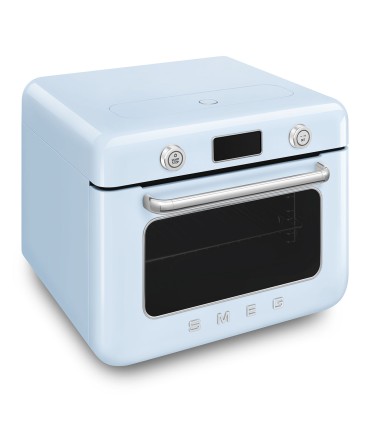 Smeg COF01PBEU Horno sobre encimera multifunción con vapor combinado, 50's Style, Azul