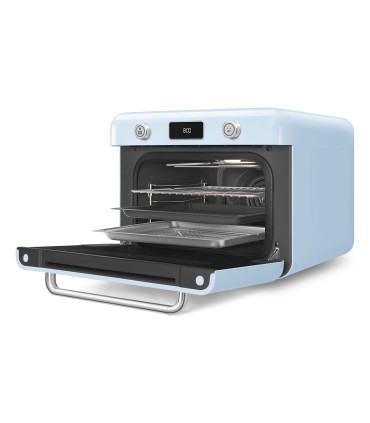 Smeg COF01PBEU Horno sobre encimera multifunción con vapor combinado, 50's Style, Azul