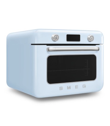 Smeg COF01PBEU Horno sobre encimera multifunción con vapor combinado, 50's Style, Azul