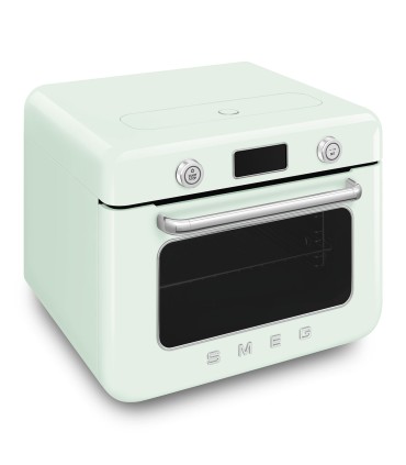 Smeg COF01PGEU Horno sobre encimera multifunción con vapor combinado, 50's Style, Verde
