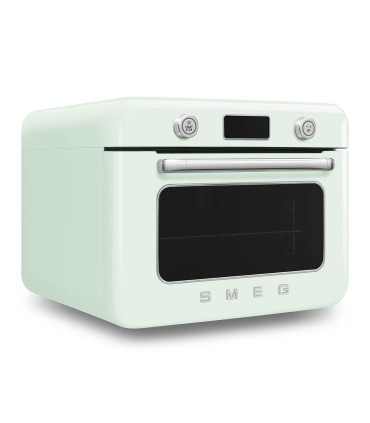 Smeg COF01PGEU Horno sobre encimera multifunción con vapor combinado, 50's Style, Verde