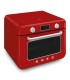 Smeg COF01RDEU Horno sobre encimera multifunción con vapor combinado, 50's Style, Rojo