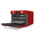 Smeg COF01RDEU Horno sobre encimera multifunción con vapor combinado, 50's Style, Rojo