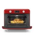 Smeg COF01RDEU Horno sobre encimera multifunción con vapor combinado, 50's Style, Rojo