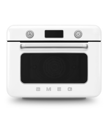 Smeg COF01WHEU Horno sobre encimera multifunción con vapor combinado, 50's Style, Blanco
