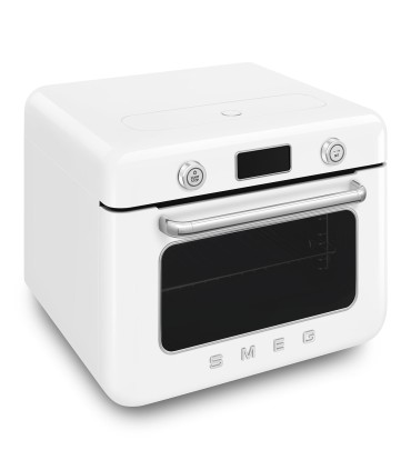 Smeg COF01WHEU Horno sobre encimera multifunción con vapor combinado, 50's Style, Blanco