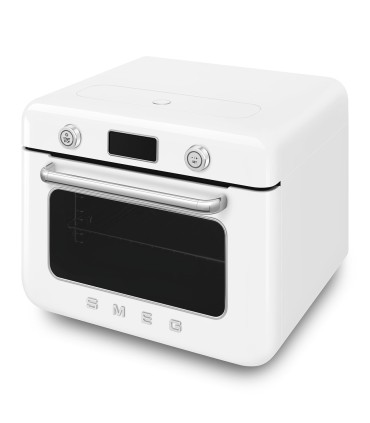 Smeg COF01WHEU Horno sobre encimera multifunción con vapor combinado, 50's Style, Blanco