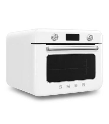 Smeg COF01WHEU Horno sobre encimera multifunción con vapor combinado, 50's Style, Blanco