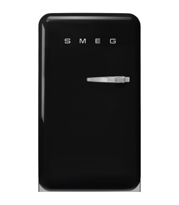 Smeg FAB10HLBL6 Frigorífico monopuerta 50's Style, Estático, Bisagras izquierda, Negro, 97 x 54,5 cm