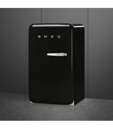 Smeg FAB10HLBL6 Frigorífico monopuerta 50's Style, Estático, Bisagras izquierda, Negro, 97 x 54,5 cm