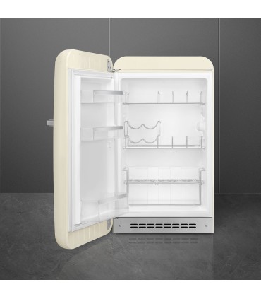 Smeg FAB10HLCR6 Frigorífico monopuerta 50's Style, Estático, Bisagras izquierda, Crema, 97 x 54,5 cm