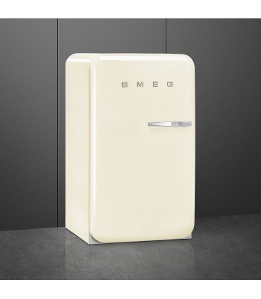 Smeg FAB10HLCR6 Frigorífico monopuerta 50's Style, Estático, Bisagras izquierda, Crema, 97 x 54,5 cm