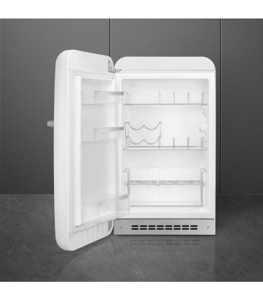 Smeg FAB10HLWH6 Frigorífico monopuerta 50's Style, Estático, Bisagras izquierda, Blanco, 97 x 54,5 cm