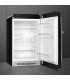Smeg FAB10HRBL6 Frigorífico monopuerta 50's Style, Estático, Bisagras derecha, Negro, 97 x 54,5 cm
