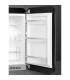 Smeg FAB10HRBL6 Frigorífico monopuerta 50's Style, Estático, Bisagras derecha, Negro, 97 x 54,5 cm