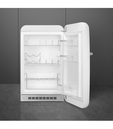 Smeg FAB10HRWH6 Frigorífico monopuerta 50's Style, Estático, Bisagras derecha, Blanco, 97 x 54,5 cm