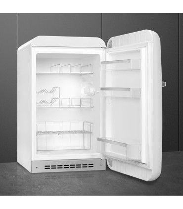 Smeg FAB10HRWH6 Frigorífico monopuerta 50's Style, Estático, Bisagras derecha, Blanco, 97 x 54,5 cm