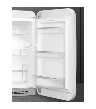 Smeg FAB10HRWH6 Frigorífico monopuerta 50's Style, Estático, Bisagras derecha, Blanco, 97 x 54,5 cm