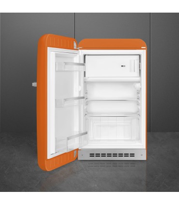 Smeg FAB10LOR6 Frigorífico monopuerta 50's Style, Estático, Bisagras derecha, Negro, 97 x 54,5 cm