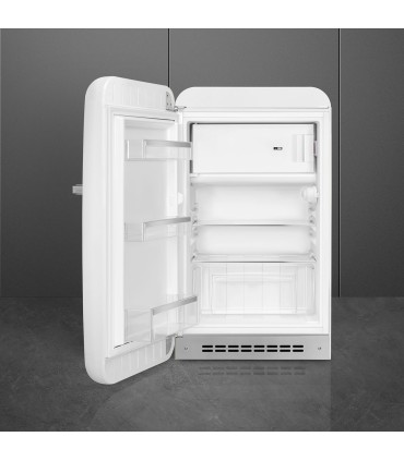 Smeg FAB10LWH6 Frigorífico monopuerta 50's Style, Estático, Bisagras derecha, Negro, 97 x 54,5 cm