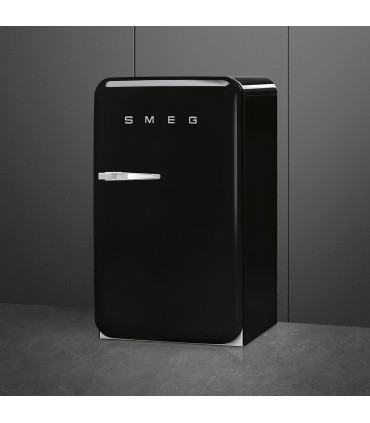 Smeg FAB10RBL6 Frigorífico monopuerta 50's Style, Estático, Bisagras derecha, Negro, 97 x 54,5 cm