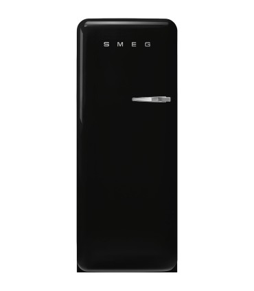 Smeg FAB28LBL6 Frigorífico monopuerta 50's Style, Ventilado, Bisagras izquierda, Negro, 153 x 60,1 cm