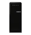 Smeg FAB28LBL6 Frigorífico monopuerta 50's Style, Ventilado, Bisagras izquierda, Negro, 153 x 60,1 cm