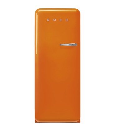 Smeg FAB28LOR6 Frigorífico monopuerta 50's Style, Ventilado, Bisagras izquierda, Naranja, 153 x 60,1 cm