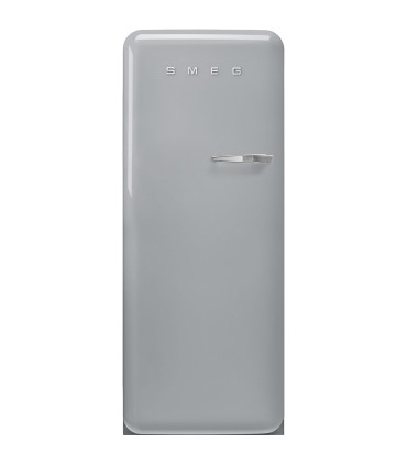 Smeg FAB28LSV6 Frigorífico monopuerta 50's Style, Ventilado, Bisagras izquierda, Plata, 153 x 60,1 cm