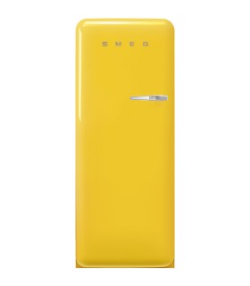 Smeg FAB28LYW6 Frigorífico monopuerta 50's Style, Ventilado, Bisagras izquierda, Amarillo, 153 x 60,1 cm