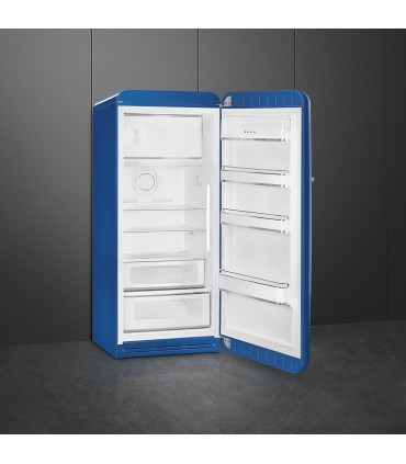 Smeg FAB28RBE6 Frigorífico monopuerta 50's Style, Ventilado, Bisagras derecha, Azul, 153 x 60,1 cm