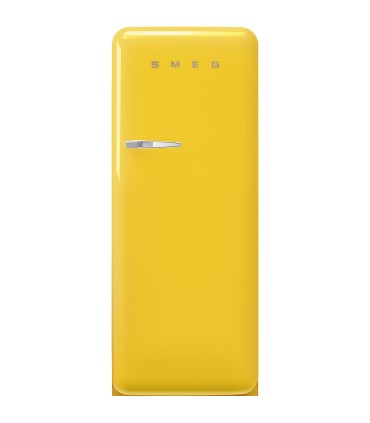 Smeg FAB28RYW6 Frigorífico monopuerta 50's Style, Ventilado, Bisagras derecha, Amarillo, 153 x 60,1 cm