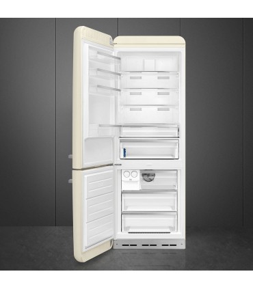 Smeg FAB38LCR6 Frigorífico combinado 50's Style, Bisagras izquierda, Crema, 205 x 70,6 cm