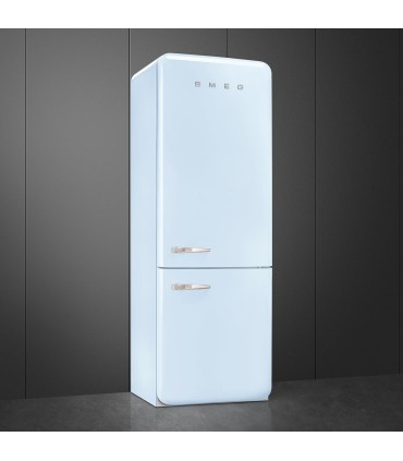 Smeg FAB38RPB6 Frigorífico combinado 50's Style, Bisagras derecha, Azul Celeste, 205 x 70,6 cm