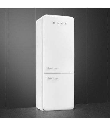 Smeg FAB38RWH6 Frigorífico combinado 50's Style, Bisagras derecha, Blanco, 205 x 70,6 cm