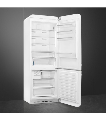 Smeg FAB38RWH6 Frigorífico combinado 50's Style, Bisagras derecha, Blanco, 205 x 70,6 cm