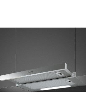 Smeg KSET62E Campana Telescopica, Estética Universal, Plata, 60 cm
