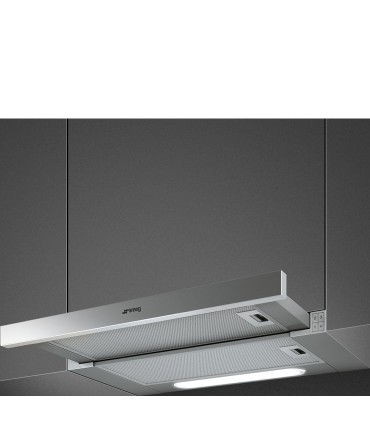 Smeg KSET62E Campana Telescopica, Estética Universal, Plata, 60 cm