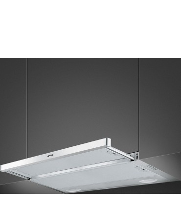 Smeg KSET91E2 Campana Telescopica, Estética Universal, Plata, 90 cm