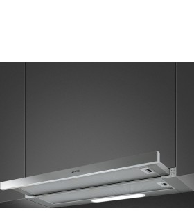 Smeg KSET92E Campana Telescopica, Estética Universal, Plata, 90 cm