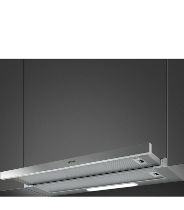 Smeg KSET92E Campana Telescopica, Estética Universal, Plata, 90 cm