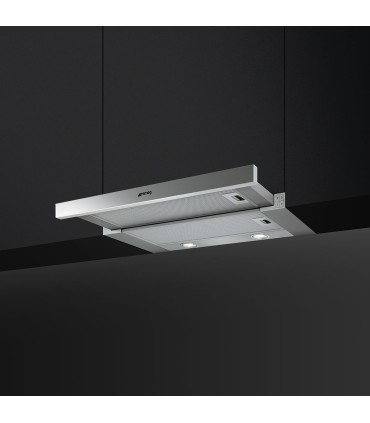 Smeg KSET666XE Campana Telescopica, Estética Universal, Acero Inoxidable, 60 cm