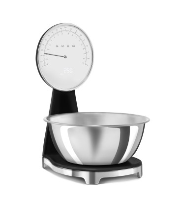 Smeg KSF01BLWW Báscula de cocina analógica 50's Style, Negro