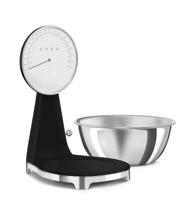 Smeg KSF01BLWW Báscula de cocina analógica 50's Style, Negro