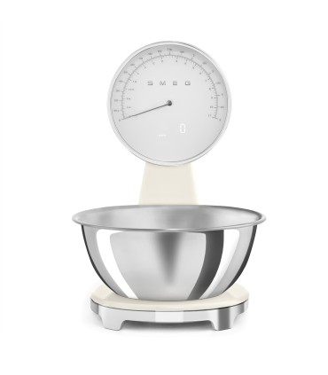 Smeg KSF01CRWW Báscula de cocina analógica 50's Style, Crema