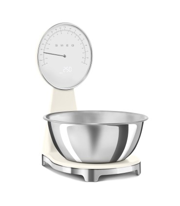 Smeg KSF01CRWW Báscula de cocina analógica 50's Style, Crema