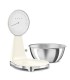 Smeg KSF01CRWW Báscula de cocina analógica 50's Style, Crema