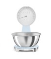Smeg KSF01PBWW Báscula de cocina analógica 50's Style, Azul