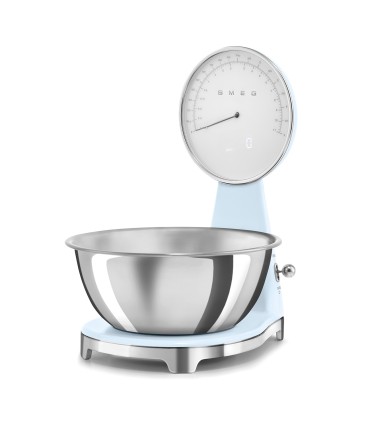 Smeg KSF01PBWW Báscula de cocina analógica 50's Style, Azul