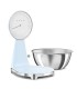 Smeg KSF01PBWW Báscula de cocina analógica 50's Style, Azul
